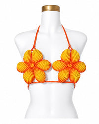 Top Flor Print Naranja
