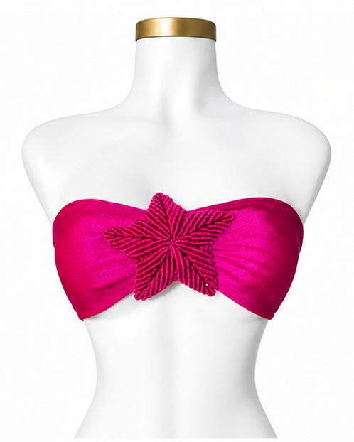 Top Strapless Estrella Fucsia